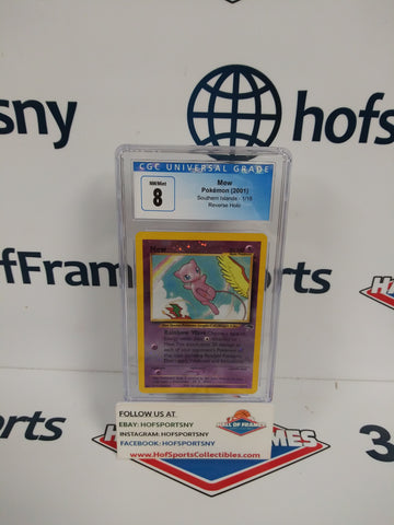 2001 POKEMON MEW SOUTHERN ISLANDS REVERSE HOLO 1/18 CGC 8!
