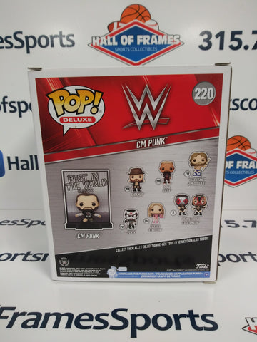 CM PUNK WWE FUNKO POP! DELUXE WITH ENTRANCE #220!