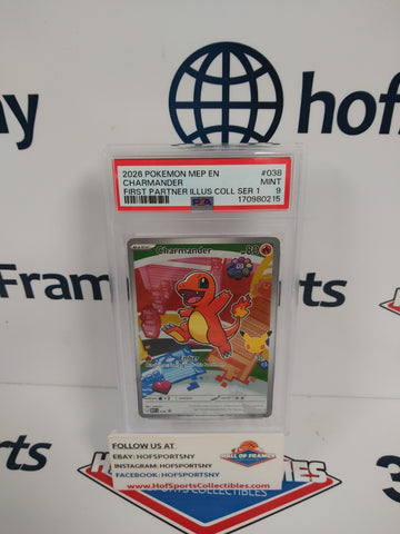 2026 POKEMON CHARMANDER FIRST PARTNER SERIES 1 #038 PSA 9!