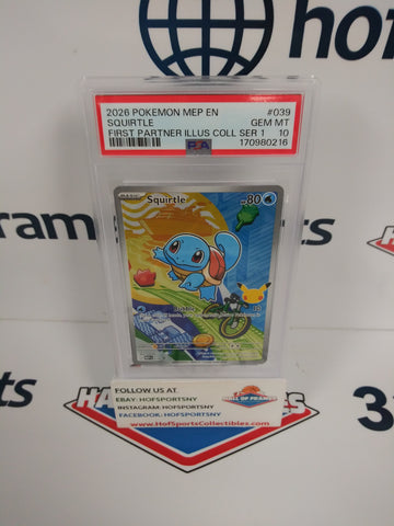 2026 POKEMON SQUIRTLE FIRST PARTNER SERIES 1 #039 PSA 10!