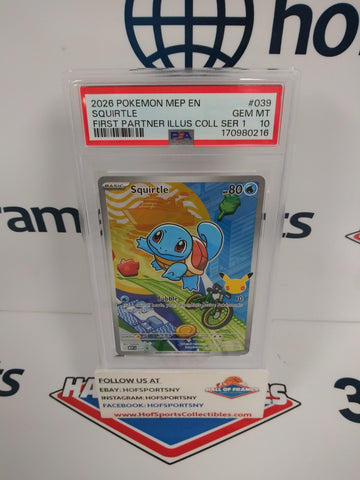 2026 POKEMON SQUIRTLE FIRST PARTNER SERIES 1 #039 PSA 10!