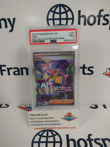 2024 POKEMON PALDEAN FATES IONO SIR #237 PSA 9!