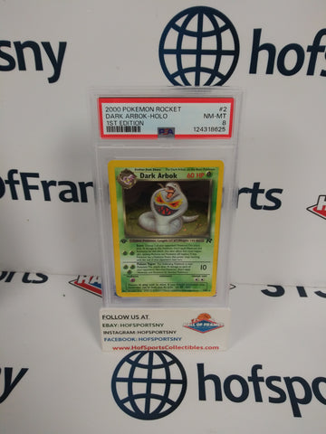 2000 POKEMON TEAM ROCKET DARK ARBOK HOLO 1ST EDITION PSA 8!