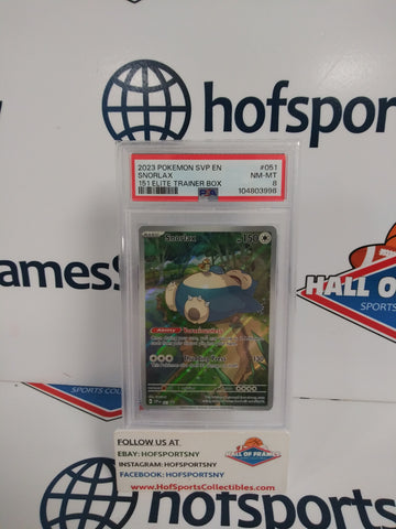 2023 POKEMON 151 SNORLAX ETB PROMO #051 PSA 8!