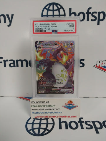 2021 POKEMON SHINING FATES CHARIZARD VMAX #SV107 PSA 9!