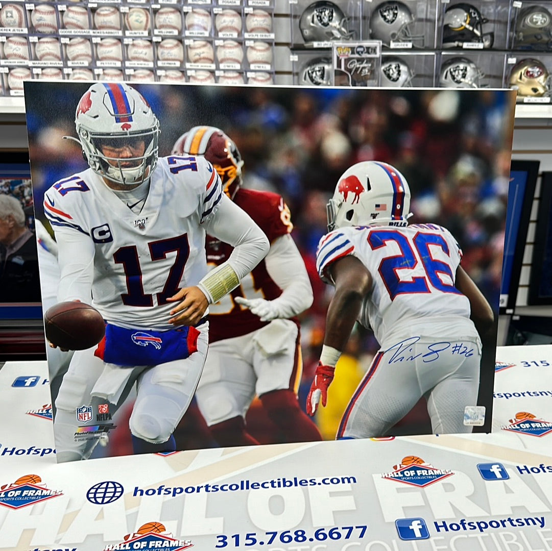 Devin Singletary Signed Buffalo Bills 11x14 PHOTO w/ Josh Allen