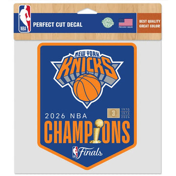 World Champions New York Knicks 2026 NBA Finals Champions Perfect Cut Color Decal 8" x 8"