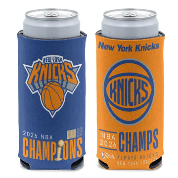 World Champions New York Knicks 2026 NBA Finals Champions 12 oz Slim Can Cooler