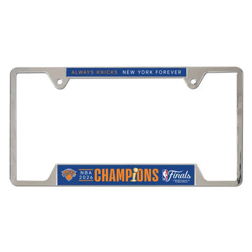 World Champions New York Knicks 2026 NBA Finals Champions Metal License Plate Frame