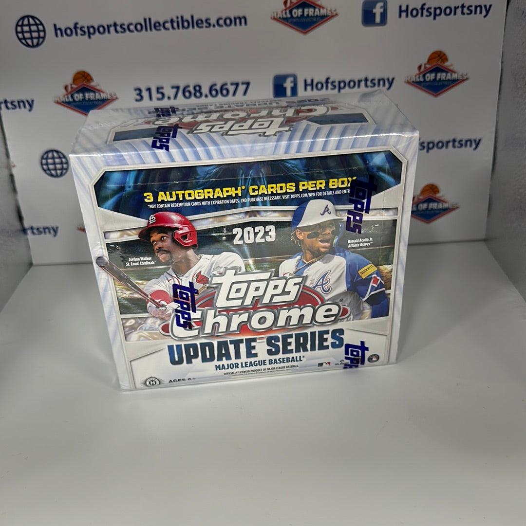 2023 TOPPS CHROME UPDATE HOBBY JUMBO BOX! 3 AUTOS!