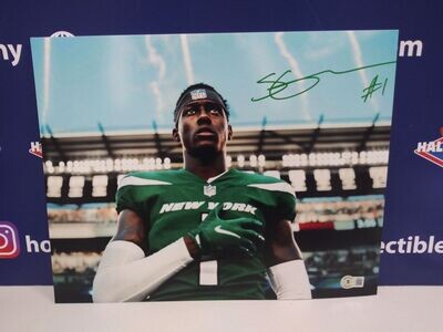 SAUCE GARDNER SIGNED NY JETS 11X14 PHOTO - BECKETT