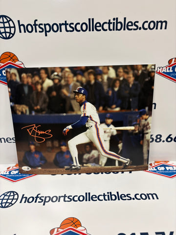 DARRYL STRAWBERRY SIGNED 1986 WS WORLD SERIES NY METS 11X14 - JSA COA