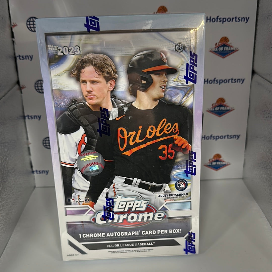 2023 TOPPS CHROME HOBBY BOX! 1 AUTO!