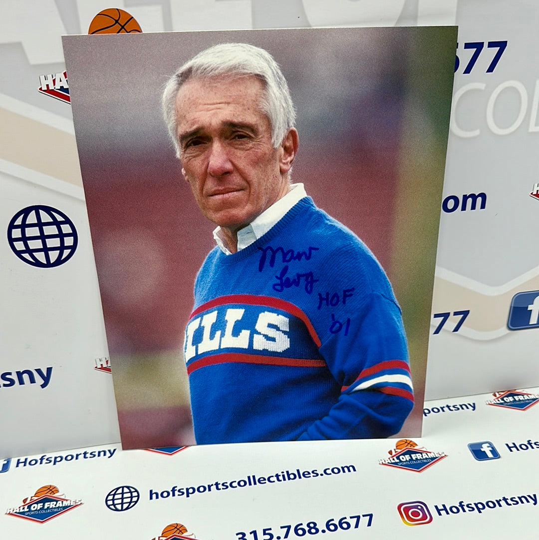 MARV LEVY SIGNED 8X10 PHOTO INSCRIBED HOF COA