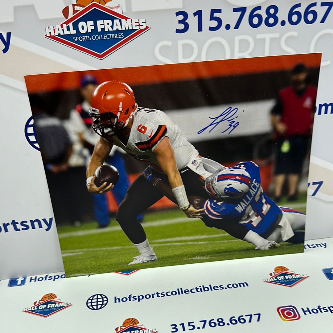 LEVI WALLACE SIGNED BUFFALO BILLS 8X10 - HOF COA