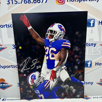 DEVIN SINGLETARY SIGNED BUFFALO BILLS  11X14 PHOTO - HOF COA