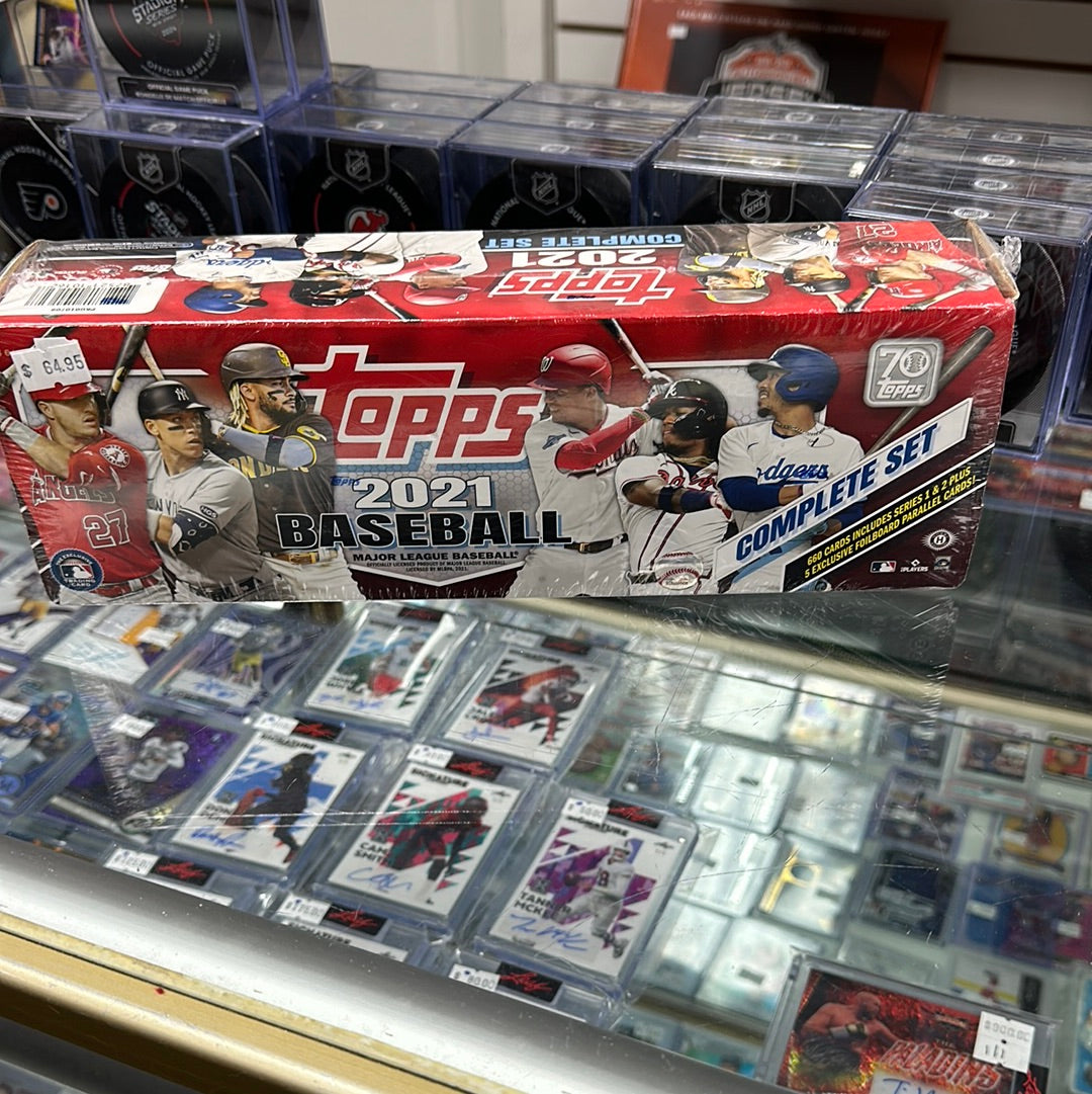 2021 TOPPS BASEBALL COMPLETE SET SEALED! 5 EXCLSUIVE FOILBOARD CARDS PER SET!