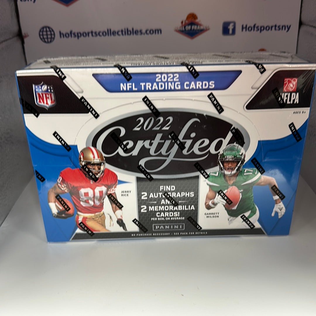 2022 PANINI CERTIFIED FOOTBALL HOBBY BOX! 4 HITS!