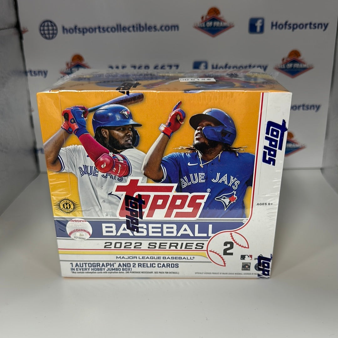 2022 TOPPS SERIES 2 HOBBY JUMBO BOX! 3 HITS!