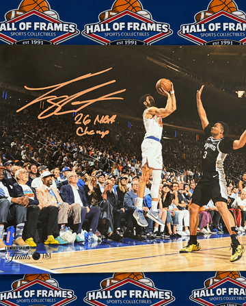 LANDRY SHAMET SIGNED KNICKS 11X14 INSCRIBED 26 NBA CHAMPS - JSA WITNESSED
