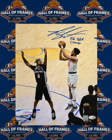 LANDRY SHAMET SIGNED KNICKS 11X14 INSCRIBED 26 NBA CHAMPS - JSA WITNESSED