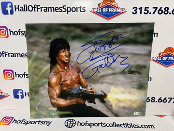 SYLVESTER STALLONE SIGNED RAMBO ll 16X20 PHOTO BECKETT COA