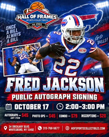 FRED JACKSON AUTOGRAPH TICKET