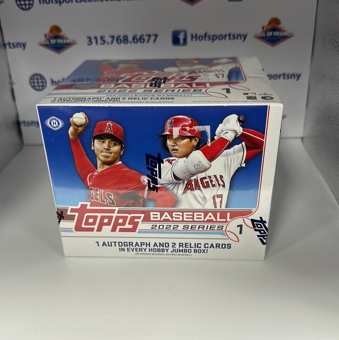 2022 TOPPS SERIES 1 HOBBY JUMBO BOX! 3 HITS!