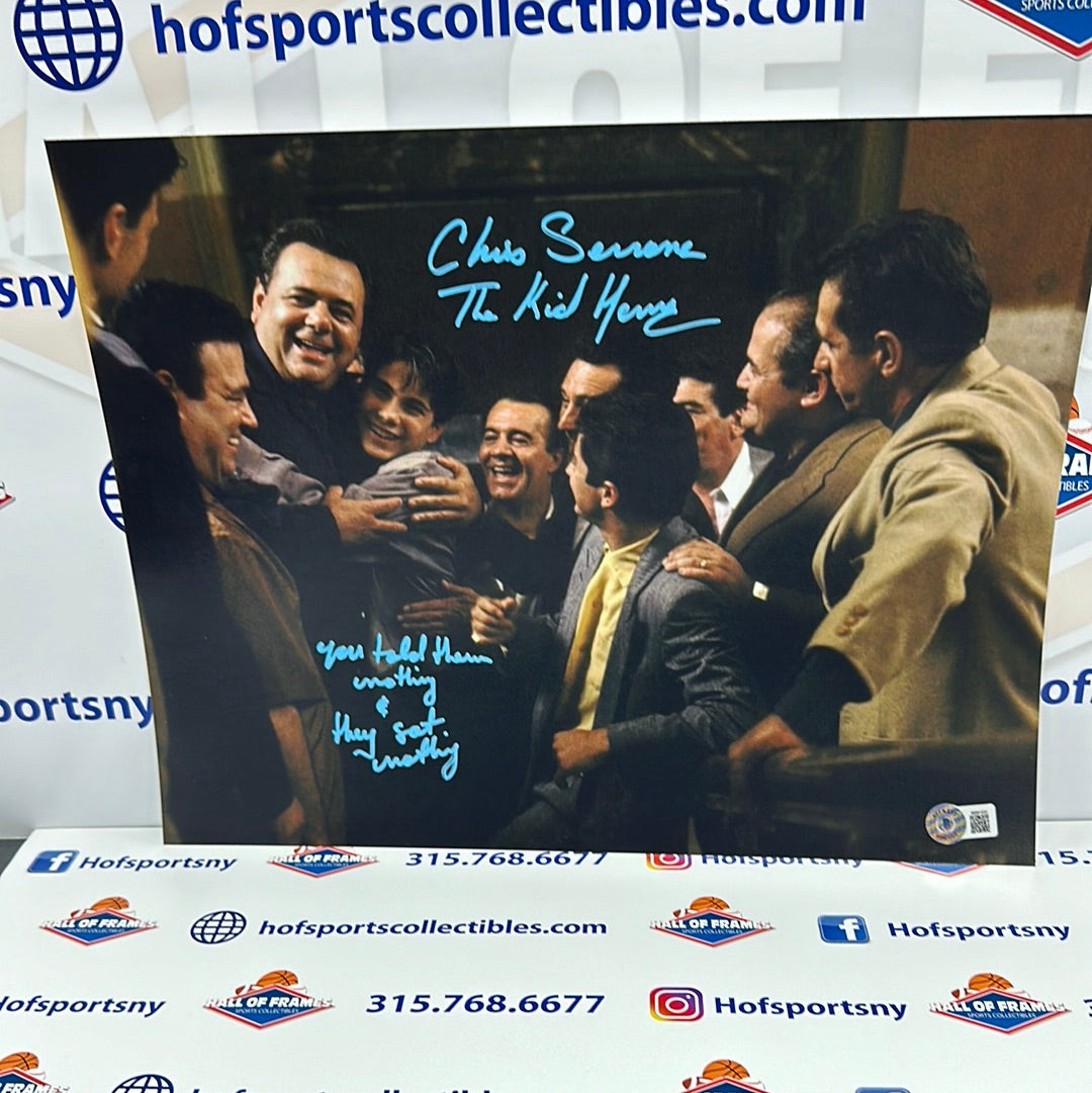 Chris Serrone "The Kid Henry" Signed 11x14 Goodfellas Multi Inscription - BGS