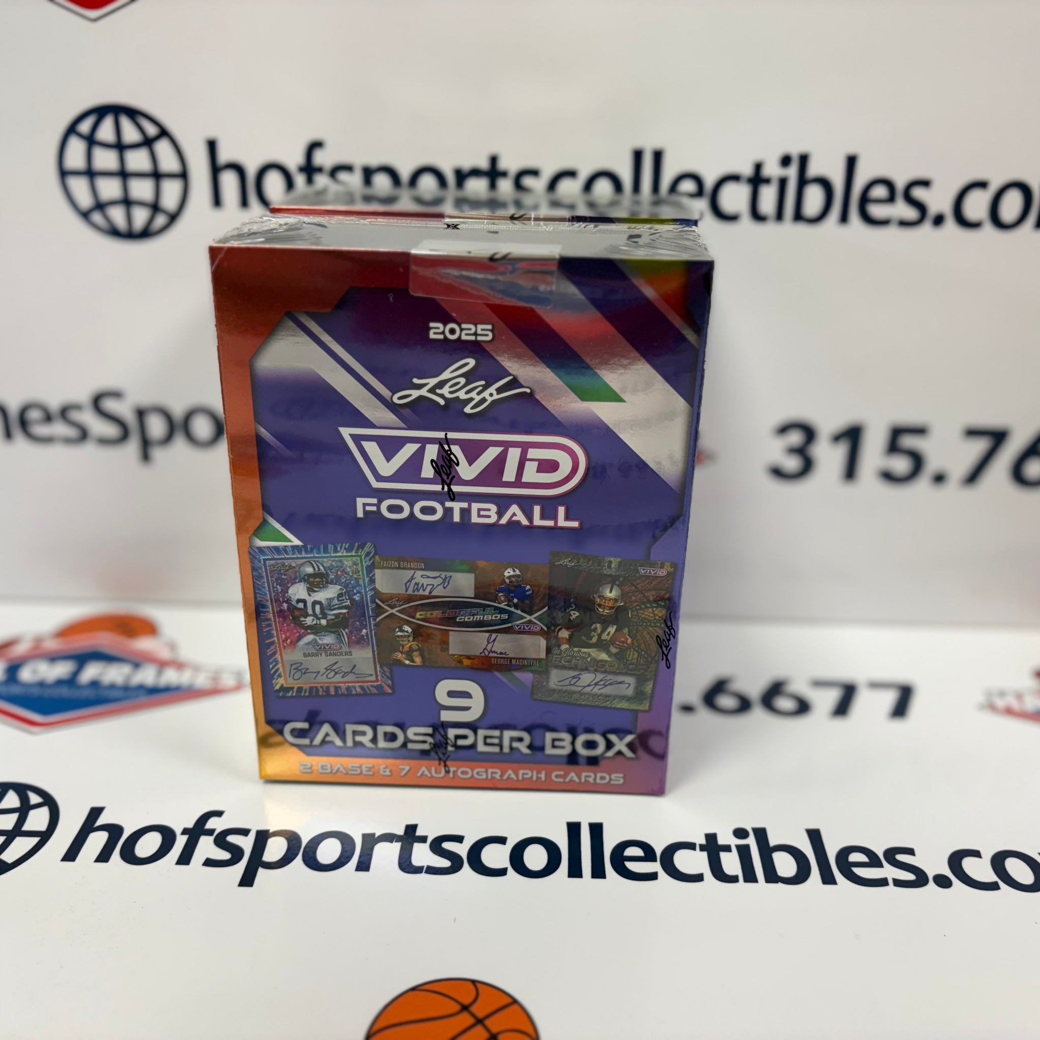 2025 LEAF VIVID FOOTBALL HOBBY BOX! 7 AUTOGRAPH CARDS!