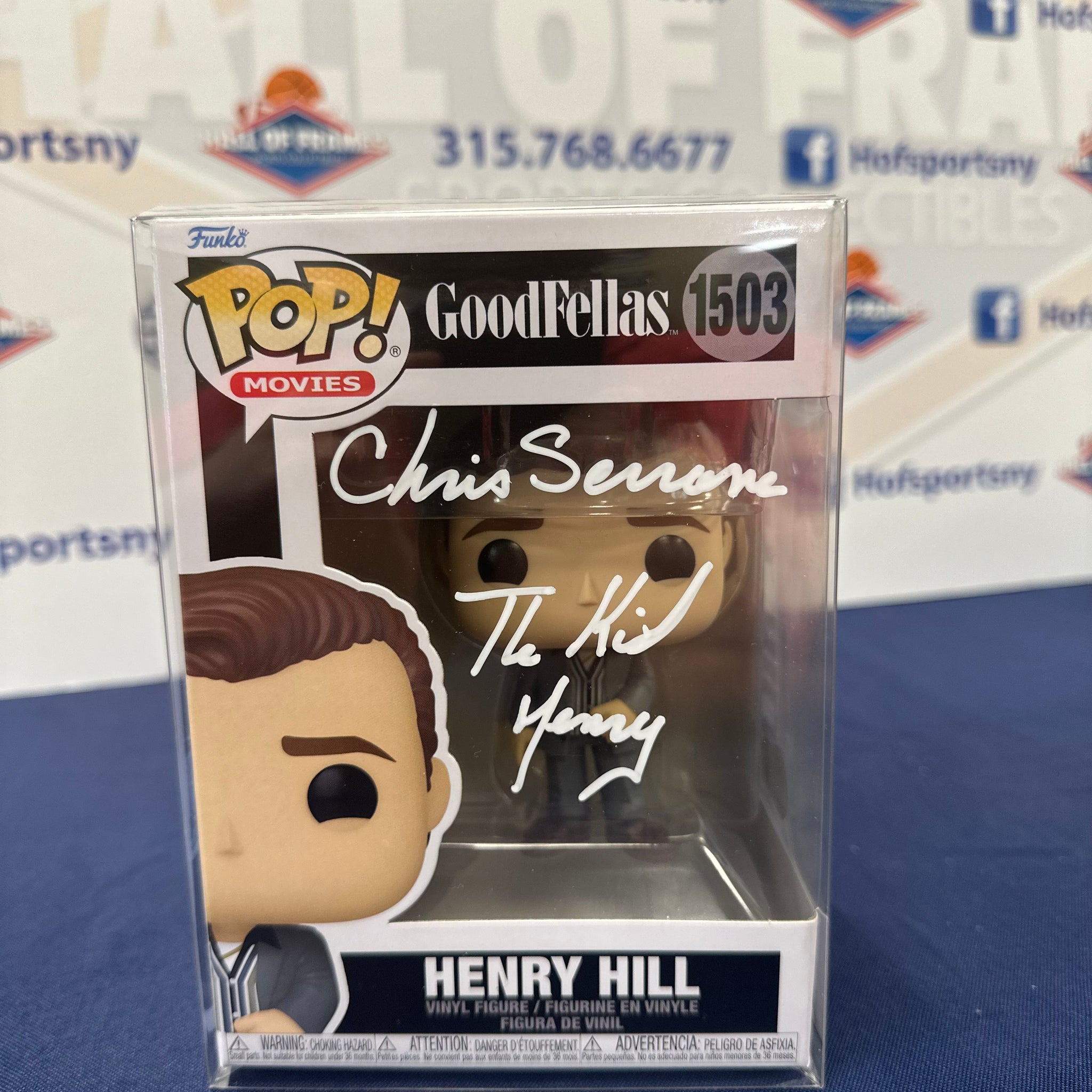 CHRIS SERRONE "HENRY HILL" GOODFELLAS SIGNED FUNKO POP! INSCR. THE KID HENRY / NEVER RAT ON YOUR FRIENDS! BAS AUTHENTIC!