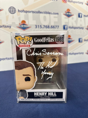 CHRIS SERRONE "HENRY HILL" GOODFELLAS SIGNED FUNKO POP! INSCR. THE KID HENRY / NEVER RAT ON YOUR FRIENDS! BAS AUTHENTIC!