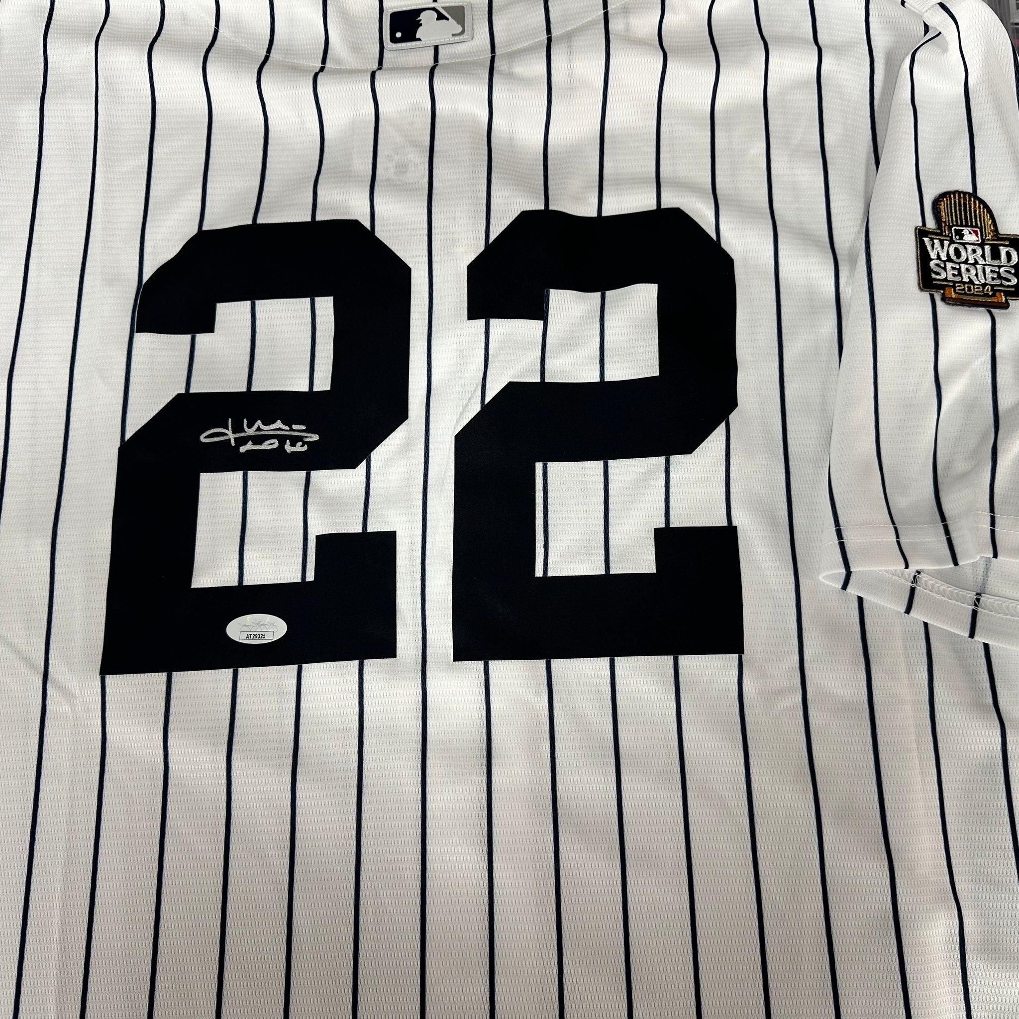 JUAN SOTO SIGNED YANKEES NIKE PINSTRIPE JERSEY - JSA COA
