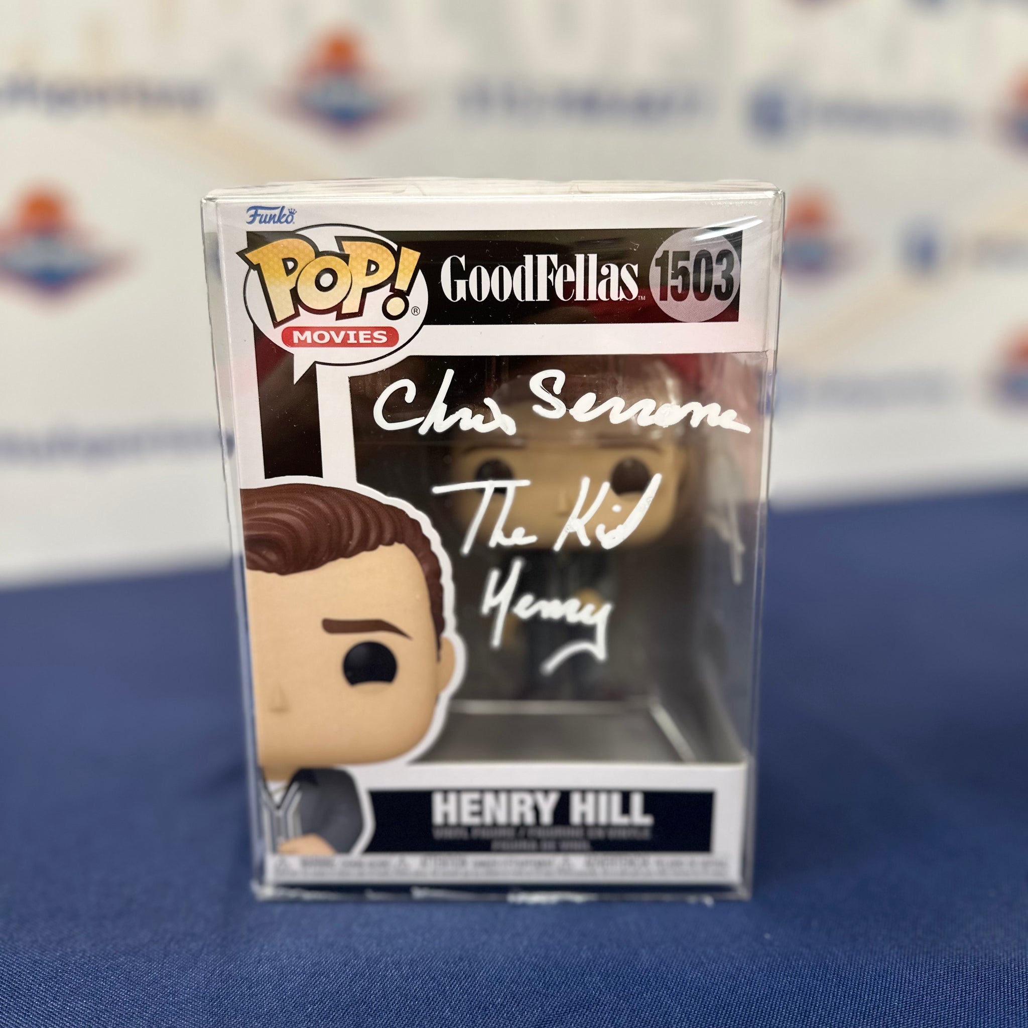 CHRIS SERRONE "HENRY HILL" GOODFELLAS SIGNED FUNKO POP! INSCR. THE KID HENRY / YOU LOOK LIKE A GANGSTER! BAS AUTHENTIC!