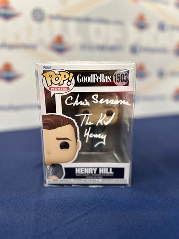 CHRIS SERRONE "HENRY HILL" GOODFELLAS SIGNED FUNKO POP! INSCR. THE KID HENRY / YOU LOOK LIKE A GANGSTER! BAS AUTHENTIC!