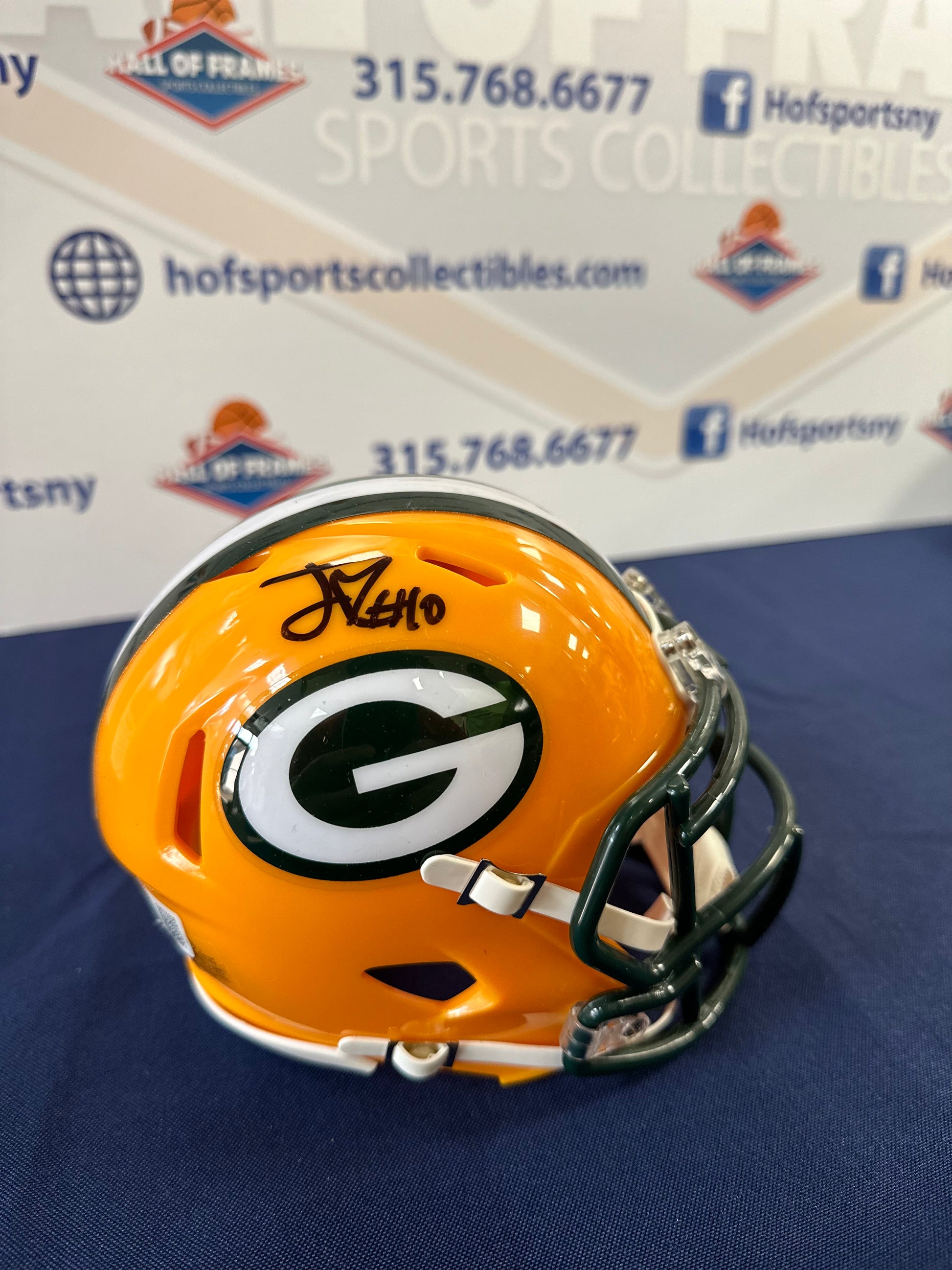 be love football helmet JORDAN LOVE GREEN BAY PACKERS SIGNED MINI HELMET! BAS AUTHETIC!