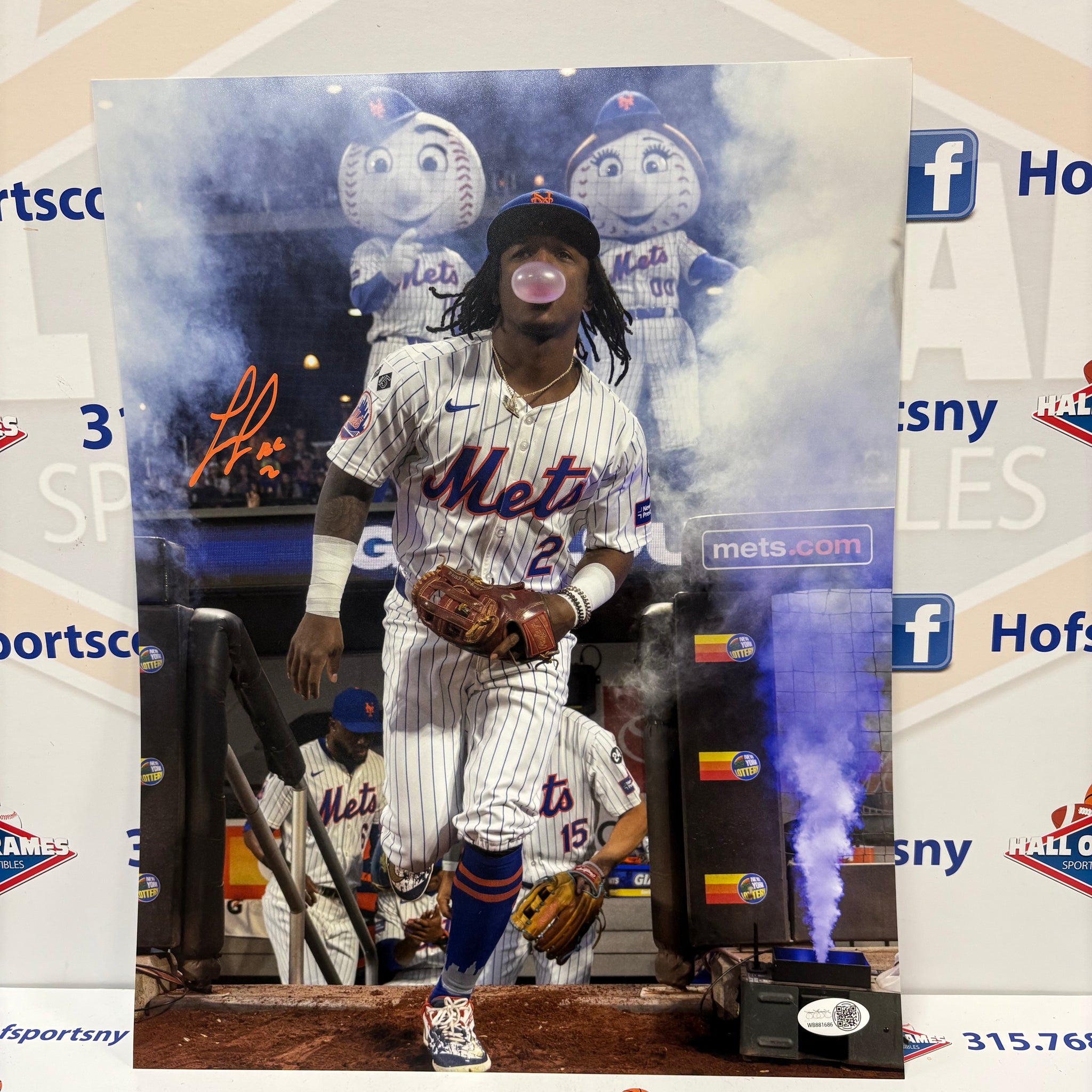 LUISANGEL ACUNA NY METS SIGNED 11X14 JSA WITNESSED