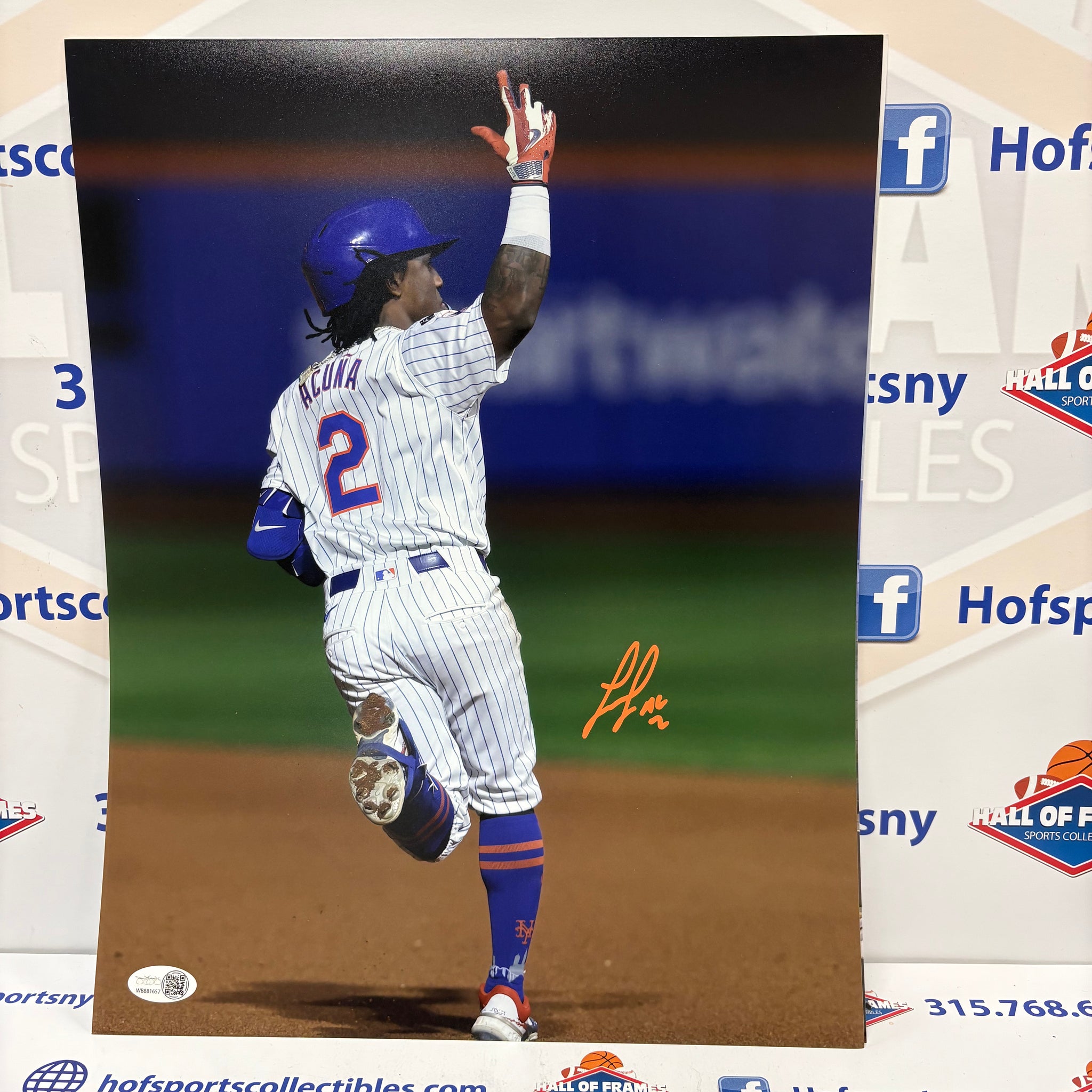 LUISANGEL ACUNA NY METS SIGNED 11X14 JSA WITNESSED