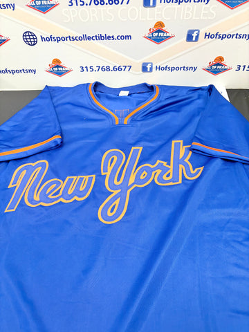 LUISANGEL ACUNA SIGNED NY METS CUSTOM BLUE JERSEY JSA WITNESSED