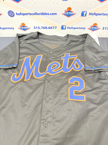 LUISANGEL ACUNA SIGNED NY METS CUSTOM BLACK JERSEY JSA WITNESSED