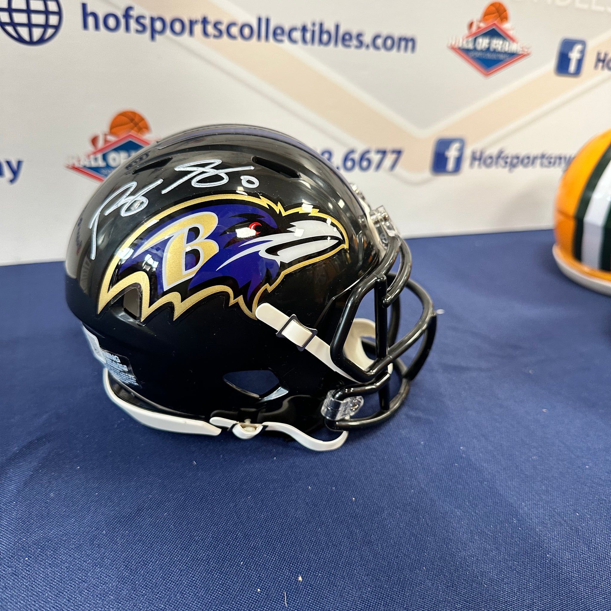 roquan smith helmet ROQUAN SMITH BALTIMORE RAVENS SIGNED BLACK MINI HELMET! WHITE INK! BAS