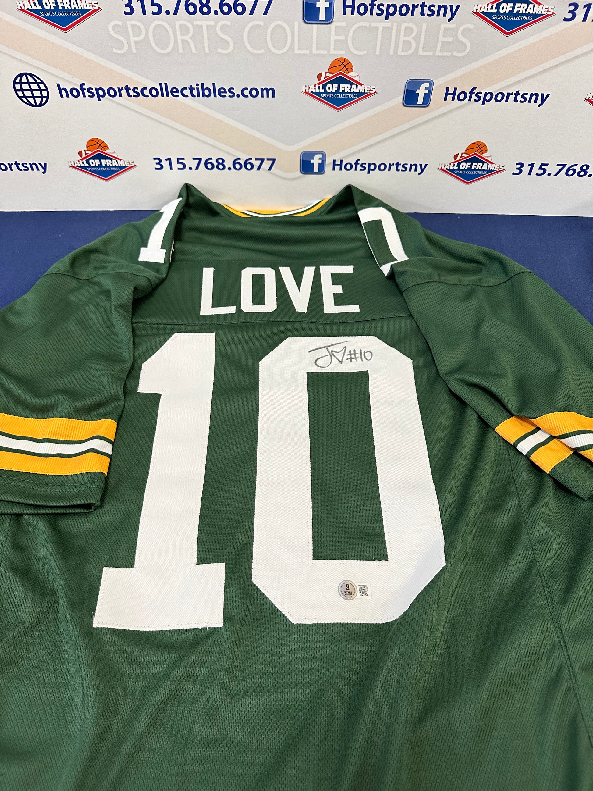 JORDAN LOVE GREEN BAY PACKERS SIGNED CUSTOM JERSEY BAS AUTHENTIC
