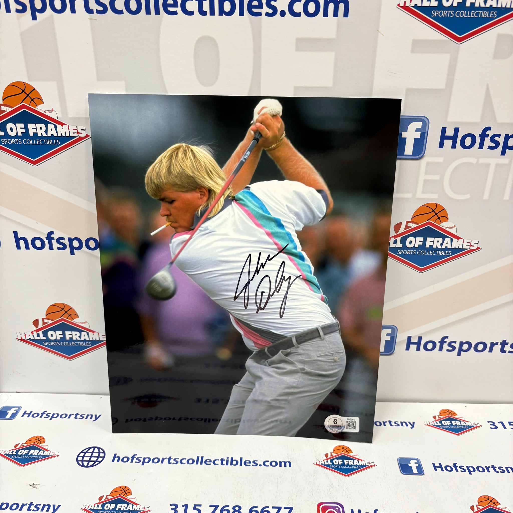 JOHN DALY SIGNED YOUNG SMOKING 8X10 GOLF PHOTO - BECKETT COA