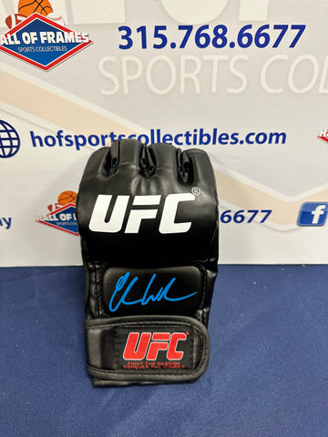 CHRIS WEIDMAN SIGNED UFC CHAMPION SIGNED GLOVE BAS COA