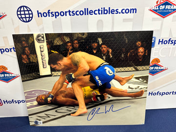 CHRIS WEIDMAN SIGNED UFC 162 SILVA KNOCKOUT 11X14 PHOTO BAS COA