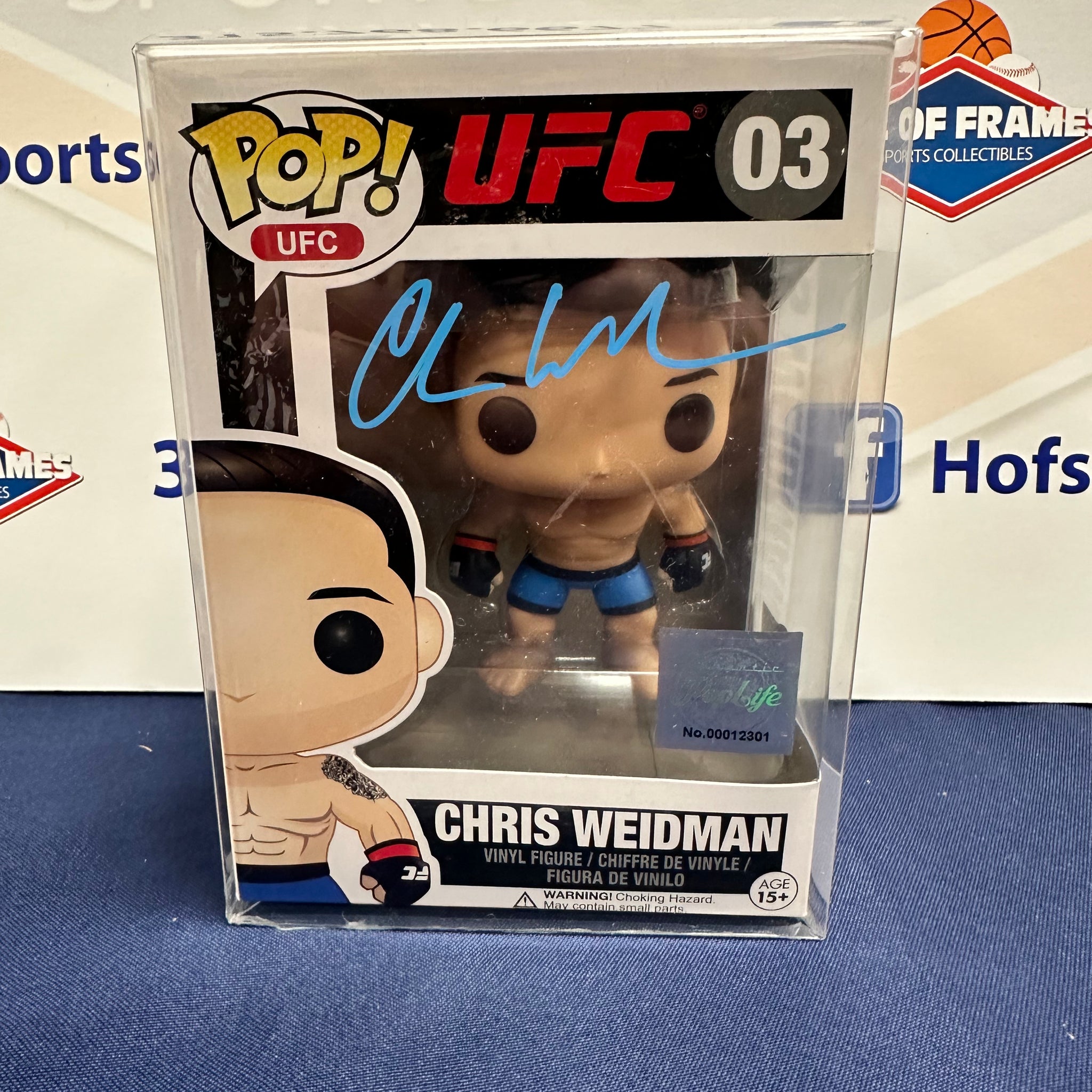 CHRIS WEIDMAN SIGNED UFC CHAMPION SIGNED FUNKO EXCLUSIVE BAS COA