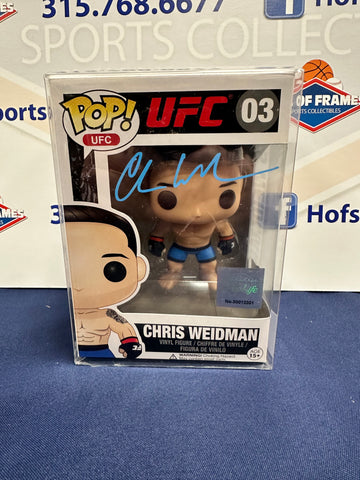 CHRIS WEIDMAN SIGNED UFC CHAMPION SIGNED FUNKO EXCLUSIVE BAS COA