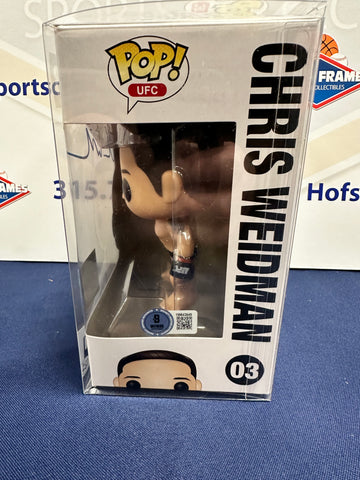 CHRIS WEIDMAN SIGNED UFC CHAMPION SIGNED FUNKO EXCLUSIVE BAS COA