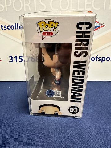 CHRIS WEIDMAN SIGNED UFC CHAMPION SIGNED FUNKO EXCLUSIVE BAS COA