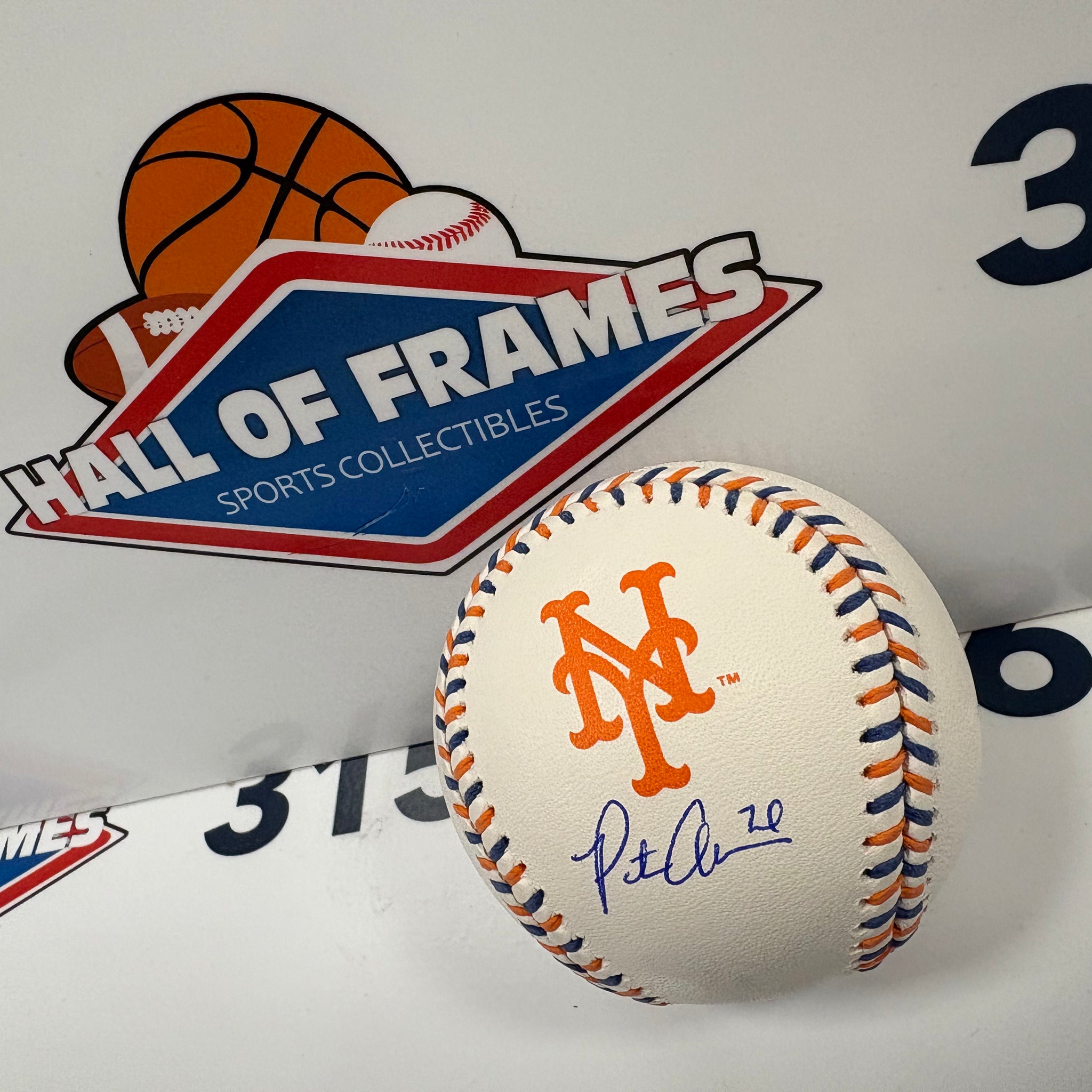PETE ALONSO SIGNED METS MLB LOGO SIGNED BASEBALL - FANATICS COA